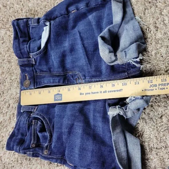 American Eagle Shorts Womens 4 Cury High-Rise Shortie Cut Off Dark Wash Denim - Picture 6 of 8